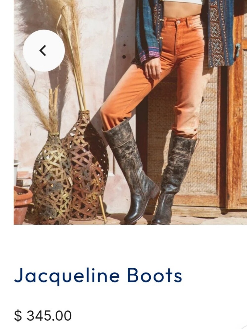 Bed Stu Black Distressed JACQUELINE Leather Knee Boots